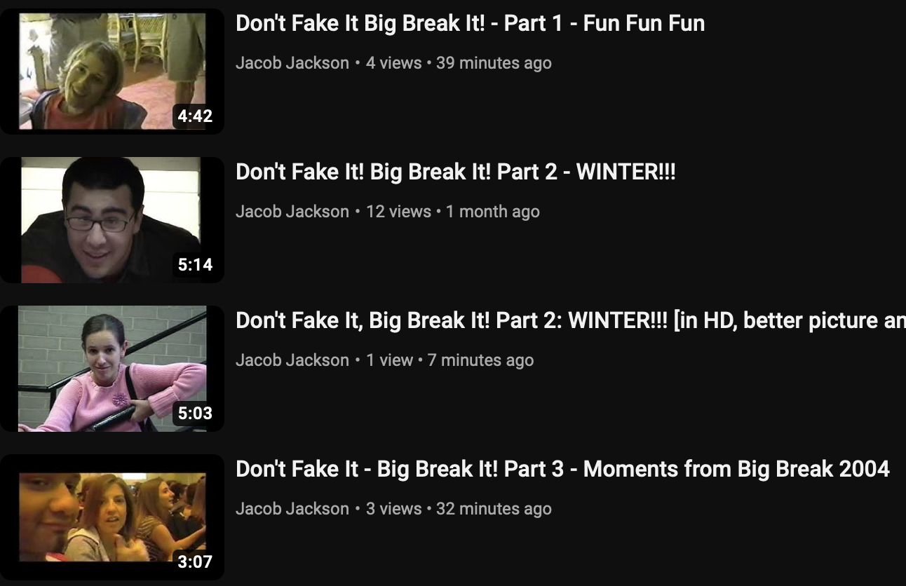 Don't Fake It Big Break It Video Series Screenshot