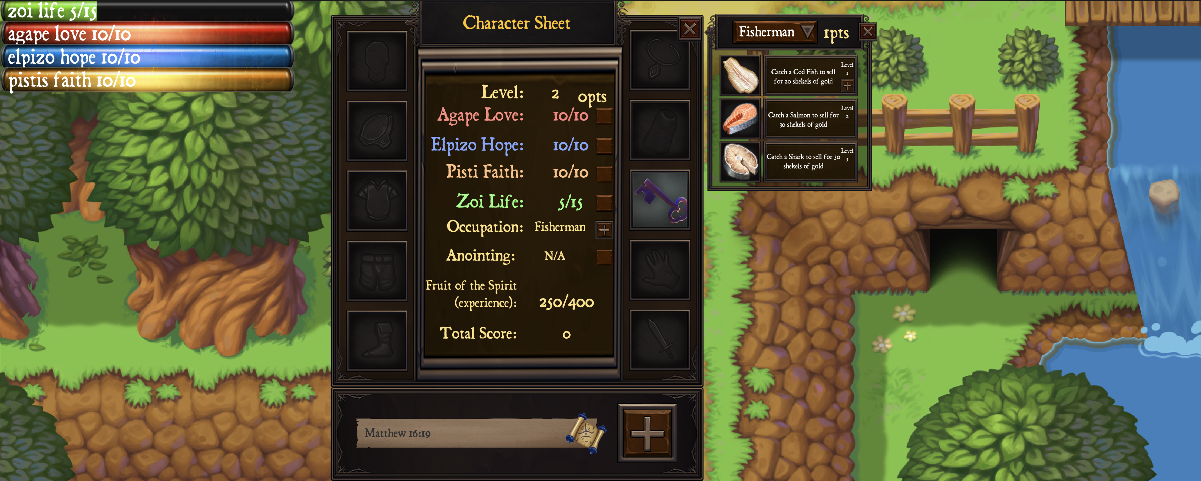 video game screenshot of character sheet