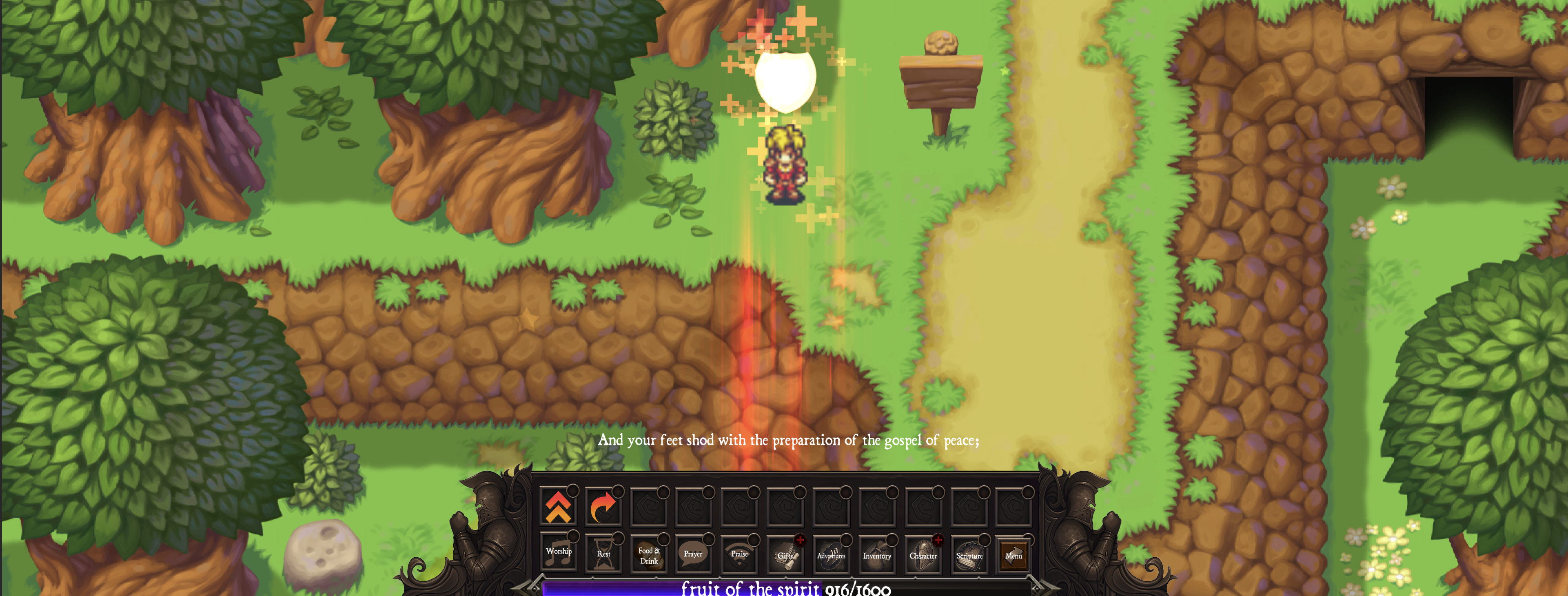 video game screenshot of leveling up